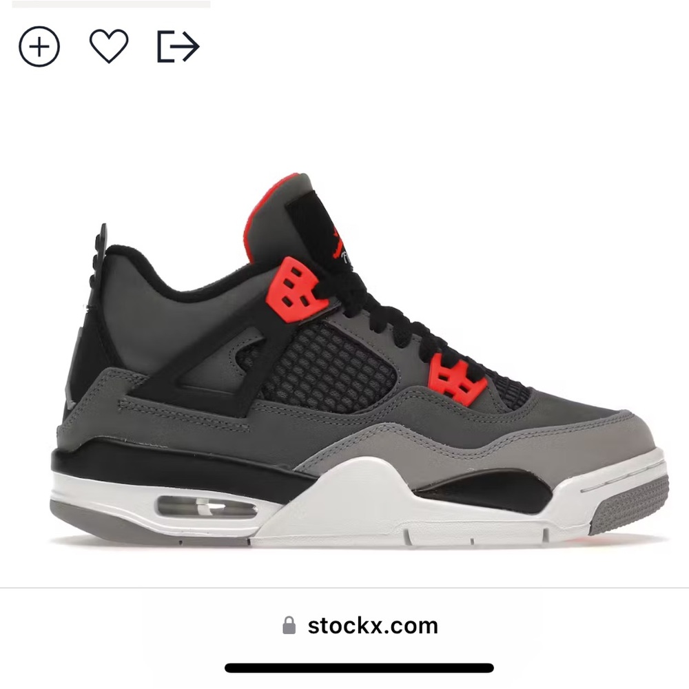 Jordan retro 4 infrared size 4Y